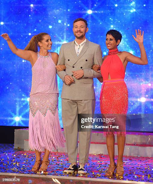 Louise Redknapp, Will Young and Naga Muchetty arrive for the Red Carpet Launch of 'Strictly Come Dancing 2016' at Elstree Studios on August 30, 2016...