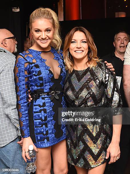 Singer-songwriters Kelsea Ballerini and Martina McBride attend the 10th Annual ACM Honors at the Ryman Auditorium on August 30, 2016 in Nashville,...