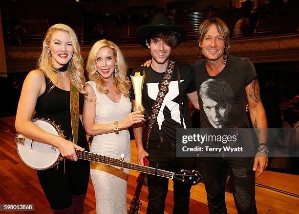 Ashley Campbell, Kimberly Campbell, Shannon Campbell, and Keith Urban attend the 10th Annual ACM Honors at the Ryman Auditorium on August 30, 2016 in...