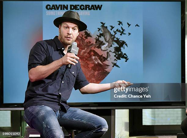 Gavin DeGraw attends AOL Build to discuss his new album "Something Worth Saving" at AOL HQ on August 30, 2016 in New York City.