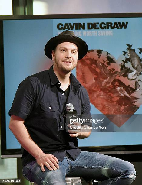 Gavin DeGraw attends AOL Build to discuss his new album "Something Worth Saving" at AOL HQ on August 30, 2016 in New York City.