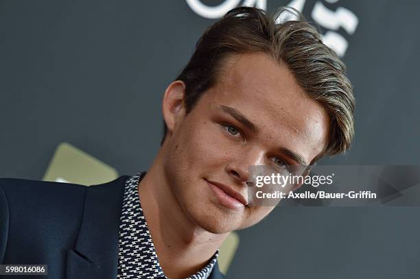 Actor Curran Walters arrives at the screening of 'Too Close to Home' at The Paley Center for Media on August 16, 2016 in Beverly Hills, California.