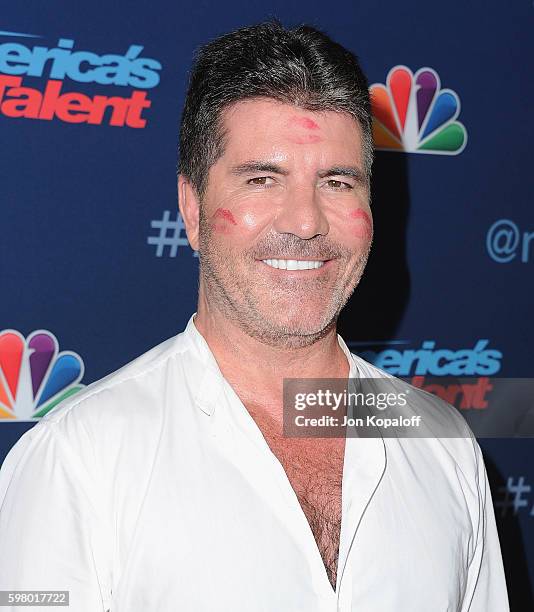 Simon Cowell arrives at "America's Got Talent" Season 11 Live Show at Dolby Theatre on August 30, 2016 in Hollywood, California.