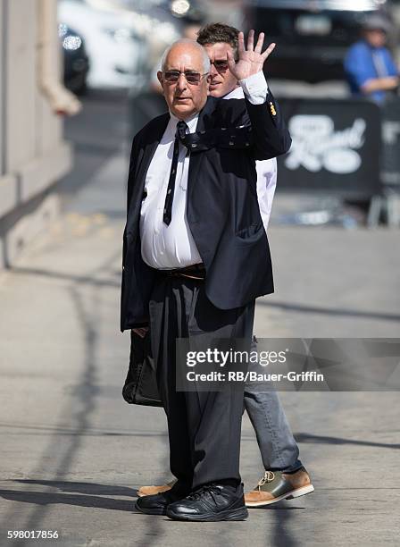 Ben Stein is seen at 'Jimmy Kimmel Live' on August 30, 2016 in Los Angeles, California.