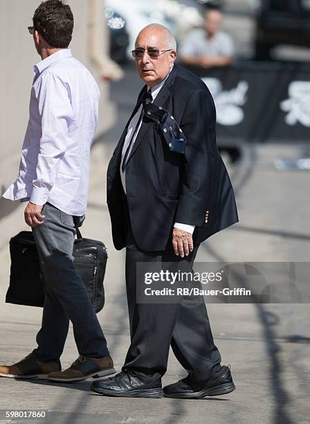 Ben Stein is seen at 'Jimmy Kimmel Live' on August 30, 2016 in Los Angeles, California.