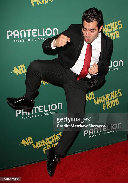 Actor Omar Chaparro attends the premiere of Pantelion Films' "No Manches Frida" at Regal LA Live Stadium 14 on August 30, 2016 in Los Angeles,...