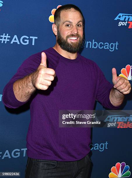 Jon Dorenbos arrives at at the America's Got Talent" Season 11 Live Show at Dolby Theatre on August 30, 2016 in Hollywood, California.