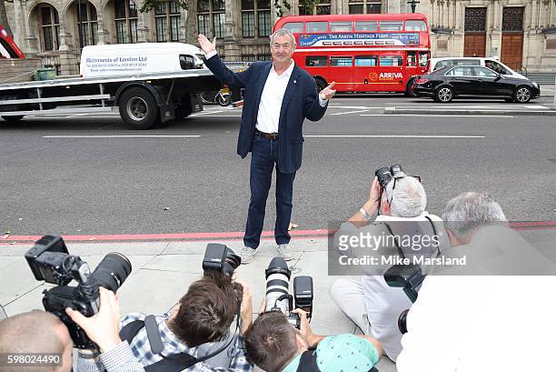 Nick Mason attends a photocall as the first ever Pink Floyd exhibition in the UK is announced at Victoria & Albert Museum on August 31, 2016 in...