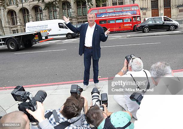 Nick Mason attends a photocall as the first ever Pink Floyd exhibition in the UK is announced at Victoria & Albert Museum on August 31, 2016 in...