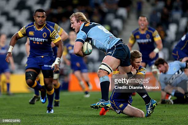 Matt Maitch of Northland on the charge during the round three Mitre 10 Cup match between Otago and Northland at Forsyth Barr Stadium on August 31,...
