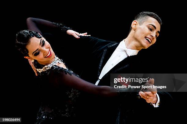 Evgeny Nikitin and Anastasia Milyutina of Russia during the WDSF GrandSlam Standard on the Day 2 of the WDSF GrandSlam Hong Kong 2014 on June 01,...