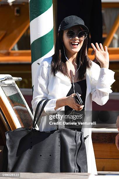 Zhang Yuqi is seen during the 73rd Venice Film Festival on August 31, 2016 in Venice, Italy.