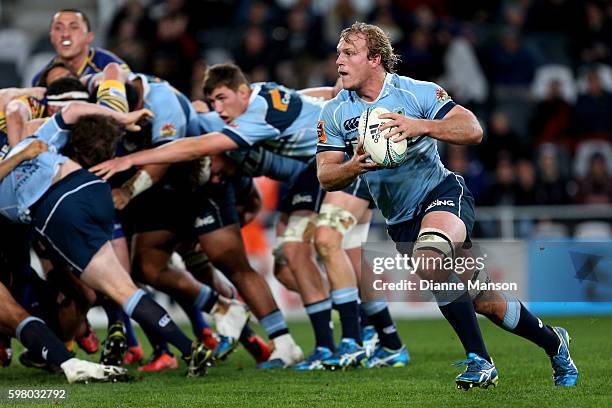 Matt Maitch of Northland makes a break during the round three Mitre 10 Cup match between Otago and Northland at Forsyth Barr Stadium on August 31,...