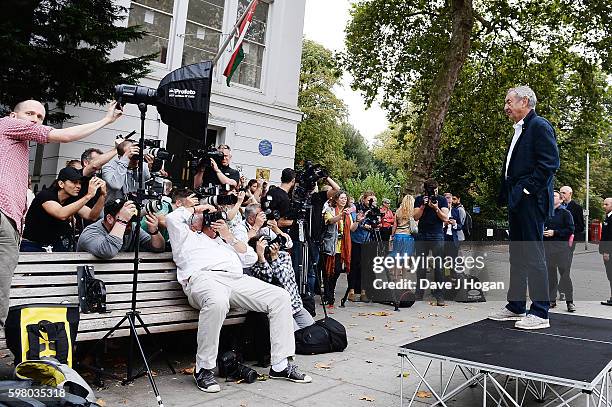 Nick Mason attends the announcement of "Their Mortal Remains" a Pink Floyd exhibition on from 13 May to 1 October 2017 at The V&A on August 31, 2016...