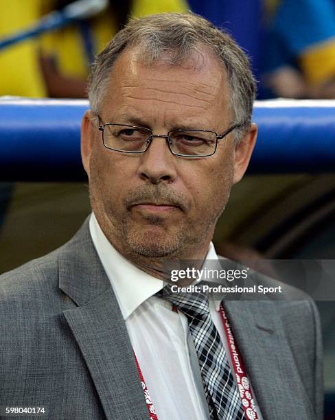 Sweden coach Lars Lagerback during the UEFA EURO 2008 Group D match between Russia and Sweden at Stadion Tivoli Neu on June 18, 2008 in Innsbruck,...