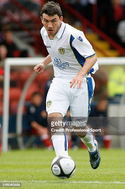 Robert Snodgrass of Leeds United in action during the Pre Season Friendly Match between York City and Leeds United at Kitkat Crescent in York on 12th...