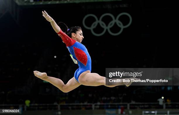 Seda Tutkhalian of Russia on the beam during the Women's qualification for Artistic Gymnastics on Day 2 of the Rio 2016 Olympic Games at the Rio...