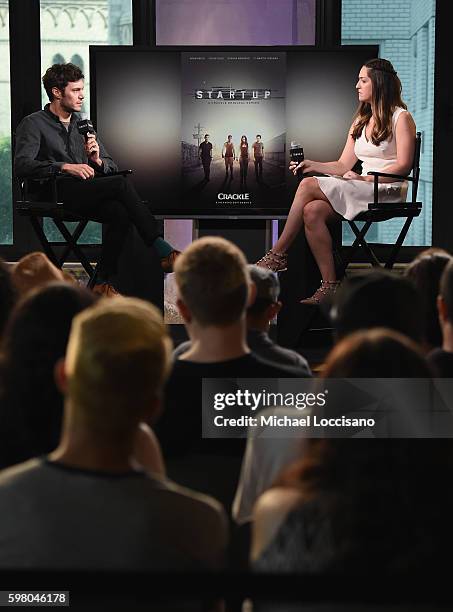 Actor Adam Brody attends Build Series to discuss his new Crackle scripted drama "StartUp" at AOL HQ on August 31, 2016 in New York City.