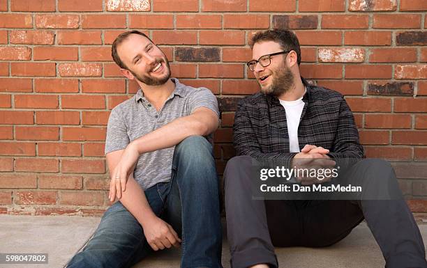 Actor Seth Rogen and writer Evan Goldberg are photographed for USA Today on August 9, 2016 in Los Angeles, California. PUBLISHED IMAGE.