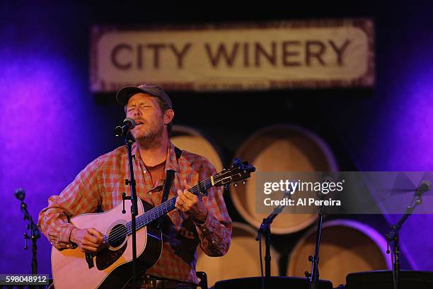 Robbie Fulks performs during the "Skull Juice Live" comedy summit at City Winery on August 30, 2016 in New York City.