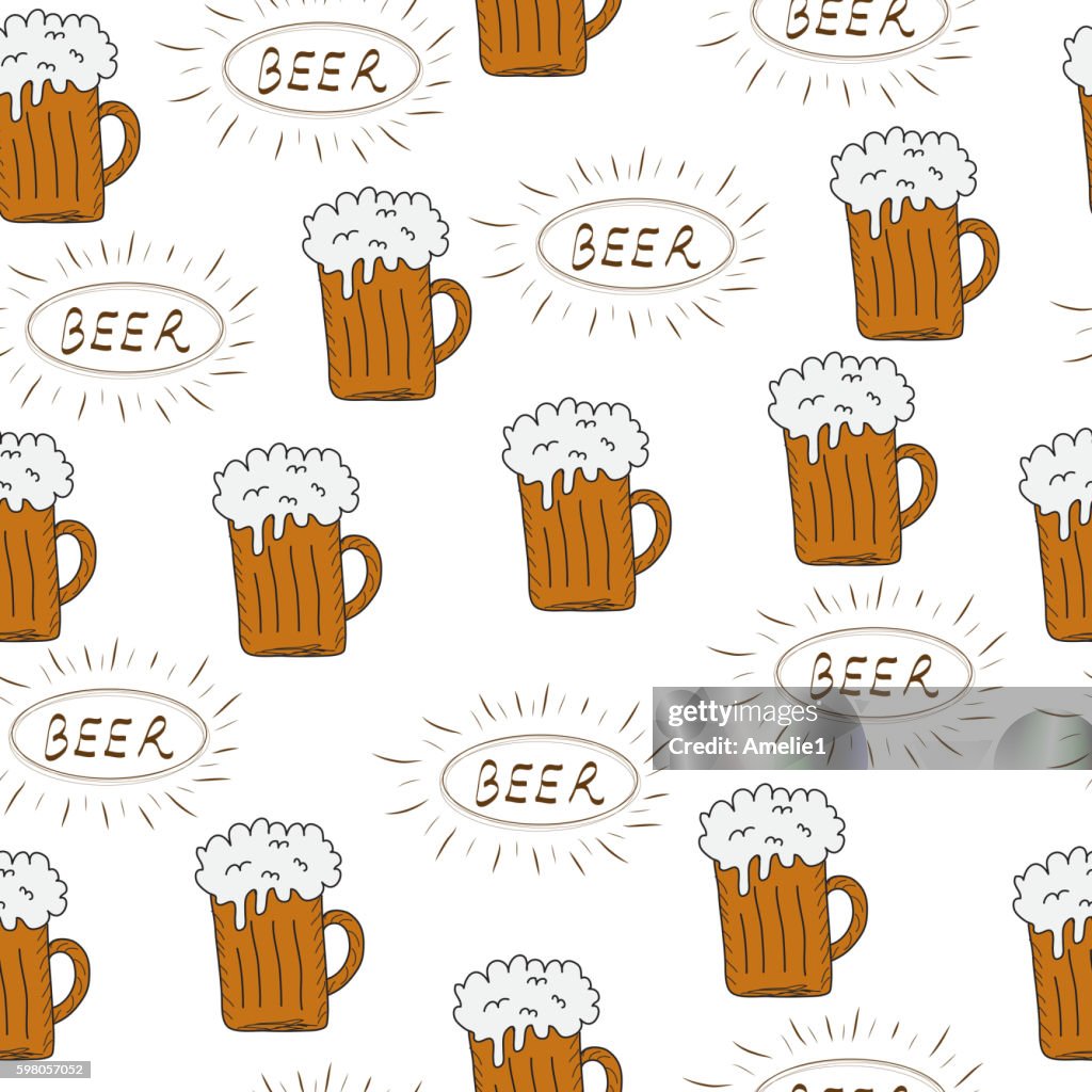 Textura Sin Costuras De Cerveza Fondo De Cerveza Fondo De Pantalla De  Cerveza Ilustración Vectorial Ilustración de stock - Getty Images