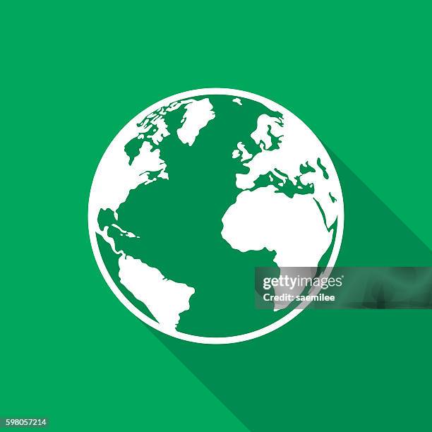 earth icon white - earth backlit stock illustrations