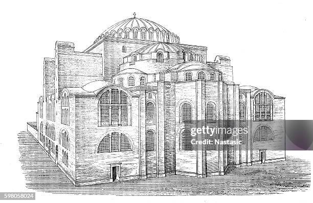 st. sophia church ,east side - sofia stock illustrations