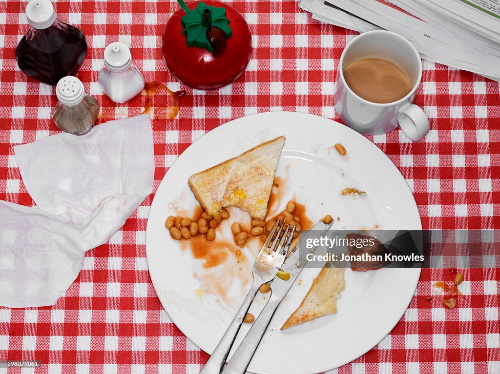 Overhead view after breakfast