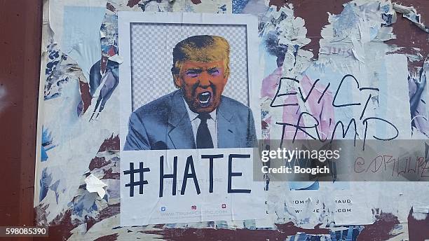 political viewpoints of donald trump in usa before presidential elections - furioso imagens e fotografias de stock