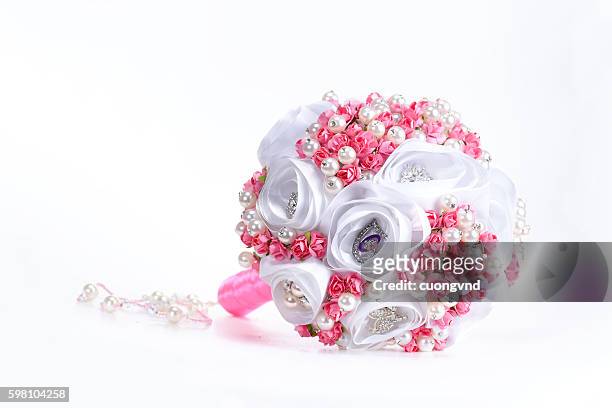 fabric wedding bouquets - false daisy stock pictures, royalty-free photos & images