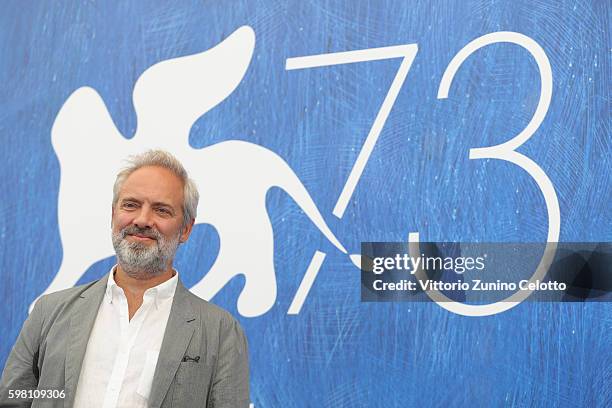 Venezia 73' jury president Sam Mendes attends the photocall of the jury during the 73rd Venice Film Festival on August 31, 2016 in Venice, Italy.