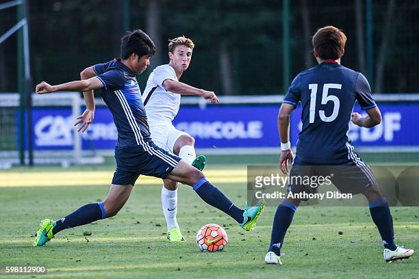 Olivier Boscagli of France during the international friendly u20 match between France and Japan at Centre National du Football on August 31, 2016 in...