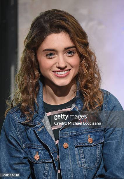 Natalia Dyer of "Stranger Things" attend the BUILD Series at AOL HQ on August 31, 2016 in New York City.