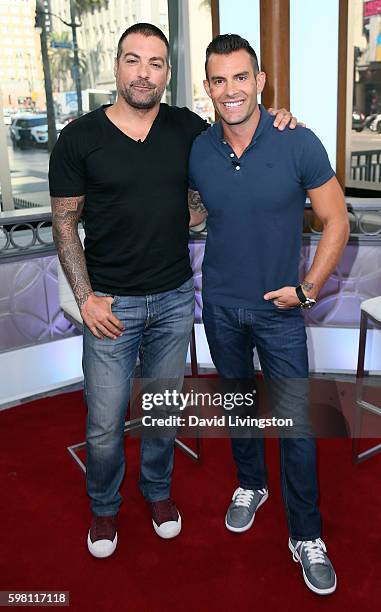 Personalities Anthony Carrino and John Colaneri visit Hollywood Today Live at W Hollywood on August 31, 2016 in Hollywood, California.