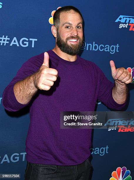 Jon Dorenbos arrives at at the America's Got Talent" Season 11 Live Show at Dolby Theatre on August 30, 2016 in Hollywood, California.