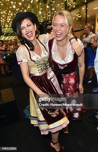 Viktoria Lauterbach and Nova Meierhenrich during the dresscoded goes Wasen event at Armani Caffe on August 31, 2016 in Munich, Germany. Dresscoded...