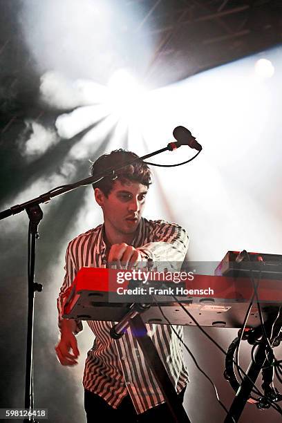 German singer Marius Lauber aka Roosevelt performs live during the Festival Pop-Kultur at the Huxleys on August 31, 2016 in Berlin, Germany.