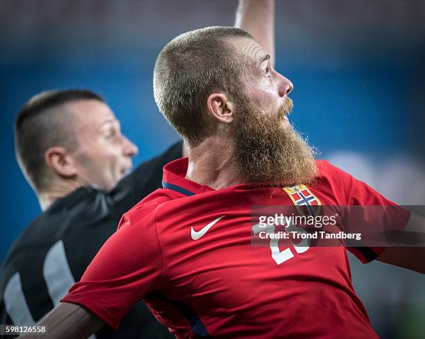 Jo Inge Berget of Norway during the match between Norway and Belarus at Ullevaal Stadion on August 31, 2016 in Oslo, Norway.