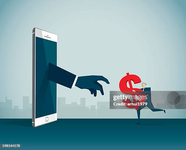 computer hacker - android phone stock illustrations