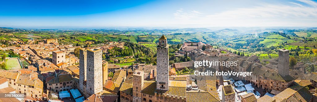 Italy San Gimignano medieval towers terracotta rooftops iconic town Tuscany