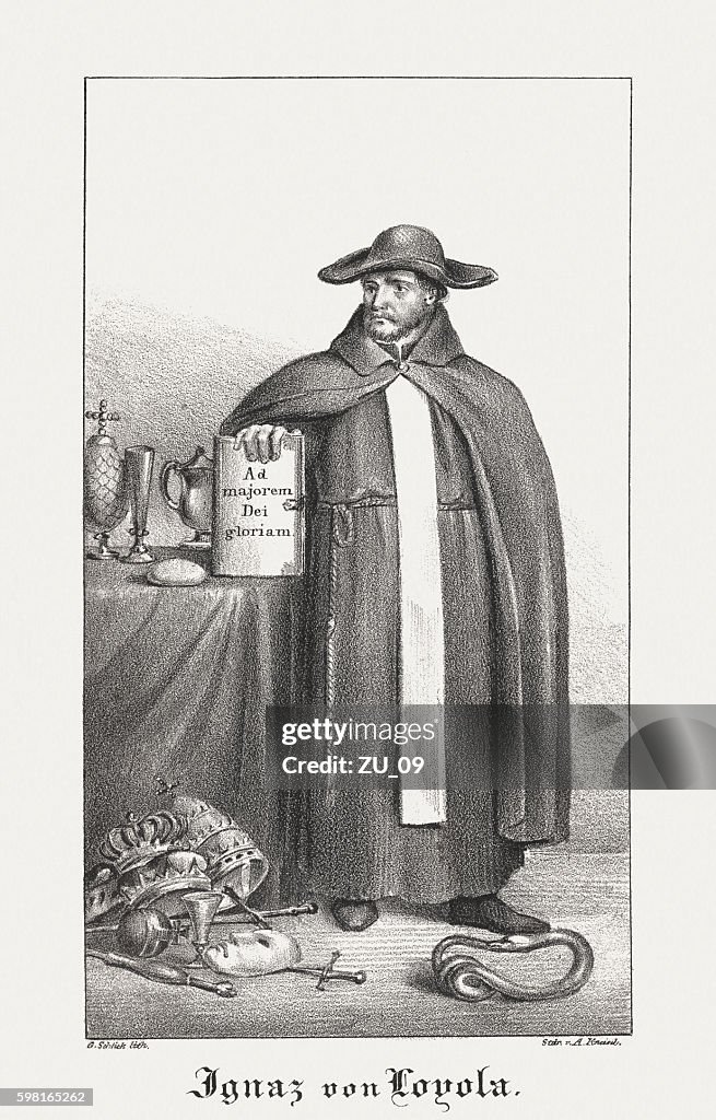 Ignacio de Loyola (1491-1556), fundador de los jesuitas, publicado en 1831