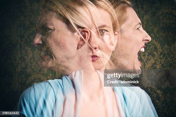 woman's emotional struggle - angry people stockfoto's en -beelden