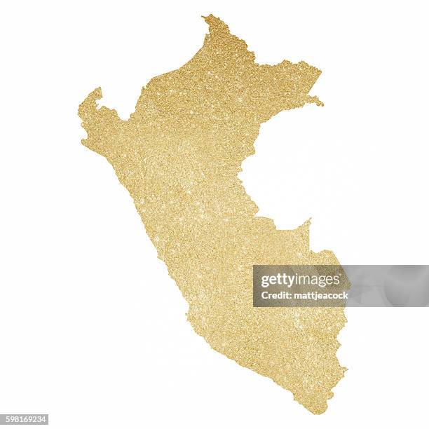 peru gold glitter map - glitter border stock illustrations
