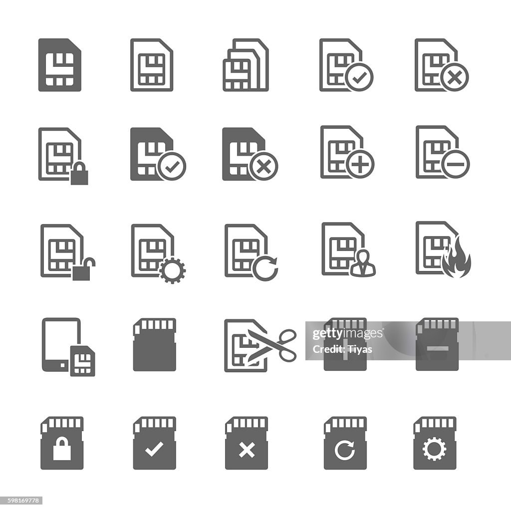 Sim card icons