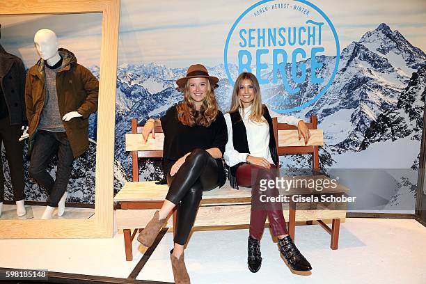 Nina Eichinger and Cathy Hummels during the KONEN fall/winter season opening on August 31, 2016 in Munich, Germany.