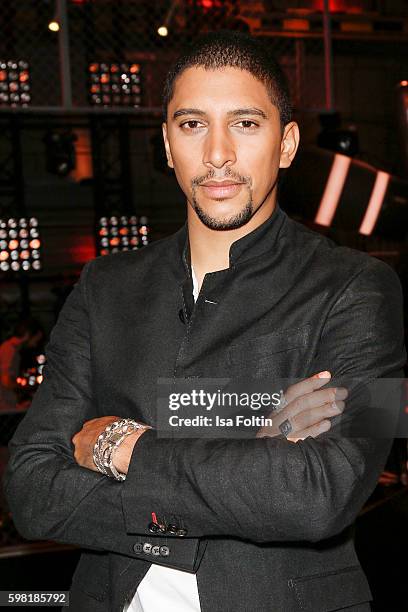 German singer Andreas Bourani attends the photocall for the six season of 'The Voice of Germany' on August 31, 2016 in Berlin, Germany.