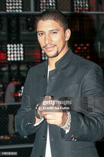 German singer Andreas Bourani attends the photocall for the six season of 'The Voice of Germany' on August 31, 2016 in Berlin, Germany.