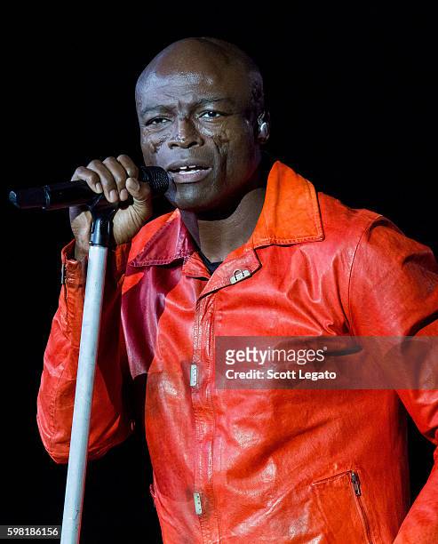 Singer Seal performs at Meadow Brook Music Theater on August 31, 2016 in Rochester, Michigan.