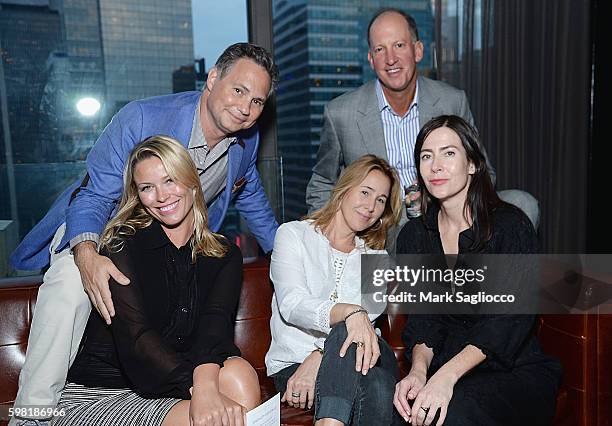 Kiera Chaplin, Jason Binn, Leslie Sloane, Bob Savitt and Fiona Murray attend as DuJour Media celebrates its new home at Space 530 with a rooftop...