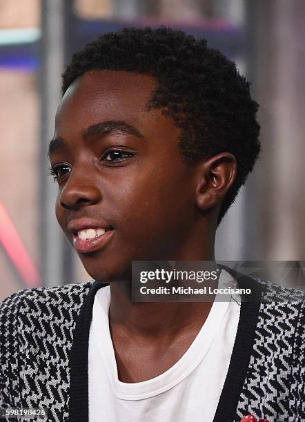 Actor Caleb McLaughlin of "Stranger Things" attends the BUILD Series at AOL HQ on August 31, 2016 in New York City.